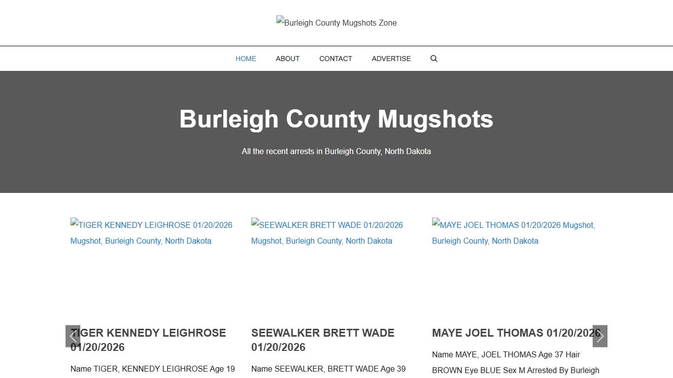 Burleigh County Mugshots Zone
