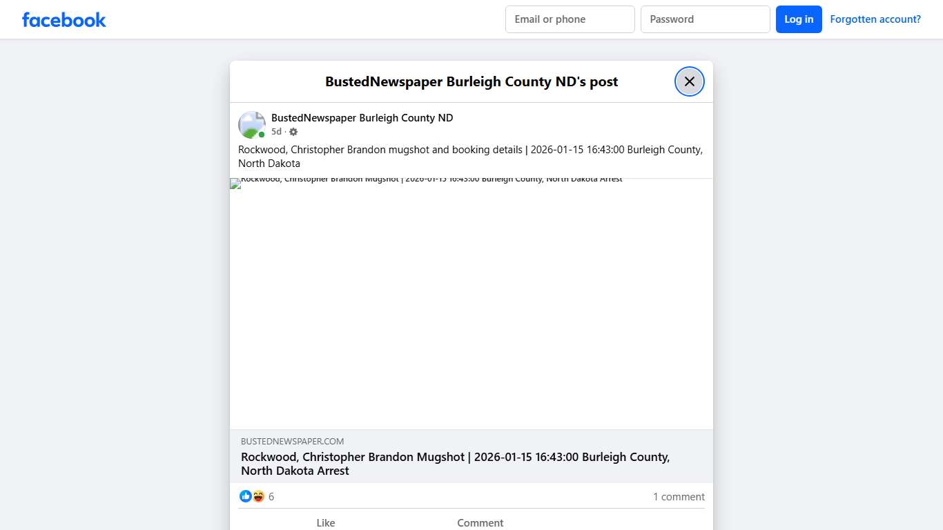 Rockwood, Christopher... - BustedNewspaper Burleigh County ND | Facebook